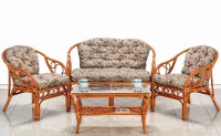 Комплект мебели из натурального ротанга Милано коньяк (Цвет подушки: вереск) - вид 1 миниатюра