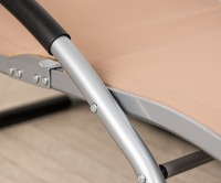 Шезлонг кресло качалка анатомический из стали и текстилена Рипозо (Цвет ткани: Бежевый) - вид 9 миниатюра