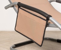 Шезлонг кресло качалка анатомический из стали и текстилена Рипозо (Цвет ткани: Бежевый) - вид 11 миниатюра