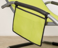 Шезлонг кресло качалка анатомический из стали и текстилена Рипозо (Цвет ткани: Лаймовый) - вид 11 миниатюра