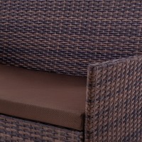 Комплект из искусственного ротанга Киото Плюс шоколад (цвет подушки: коричневые) - вид 11 миниатюра