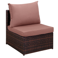 Модуль вставка для расширения дивана Лаунж шоколад (цвет подушки: коричневая) - вид 1 миниатюра