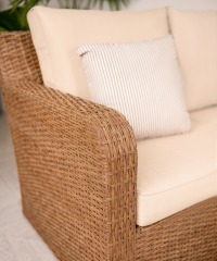 Комплект мебели из искусственного ротанга Премиум Лаунж Релакс пшеничный (цвет подушки: бежевые) - вид 1 миниатюра